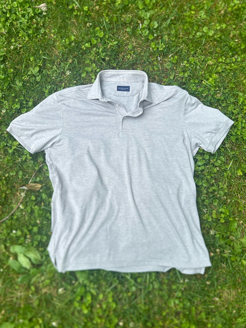 Proper Cloth lifht gray performance polo